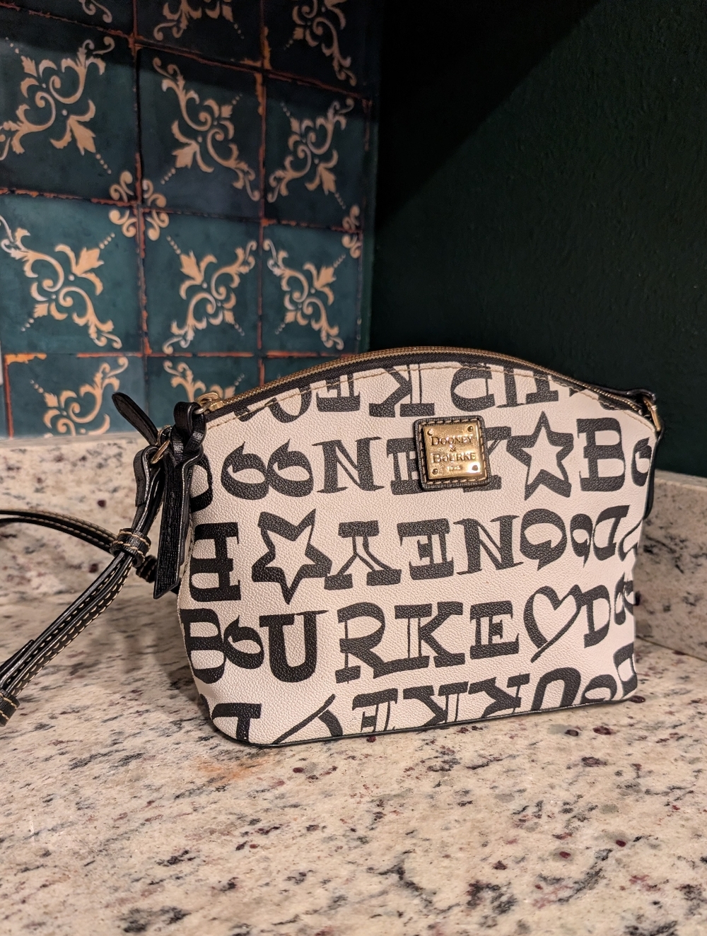 Dooney And Burke DOONEY & BOURKE Canvas Leather Crossbody Purse